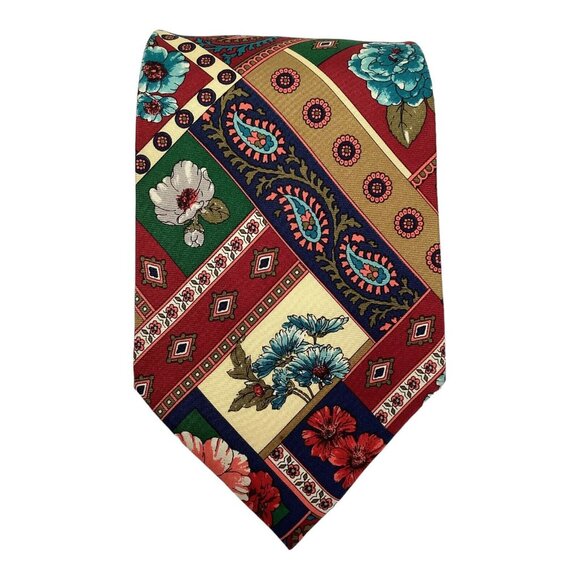 KENZO PARIS Multicolor Floral Silk Tie Italy57